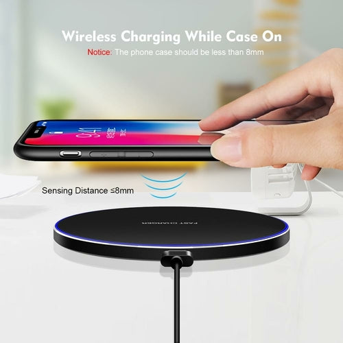 Dragon W9 30W Fast Wireless Charging Pad – Ultra Slim Qi Wireless Charger for iPhone & Android | Fast Charging Technology