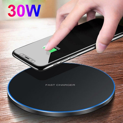 Dragon W9 30W Fast Wireless Charging Pad – Ultra Slim Qi Wireless Charger for iPhone & Android | Fast Charging Technology