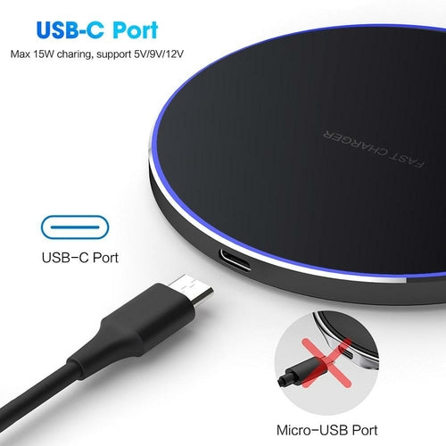 Dragon W9 30W Fast Wireless Charging Pad – Ultra Slim Qi Wireless Charger for iPhone & Android | Fast Charging Technology